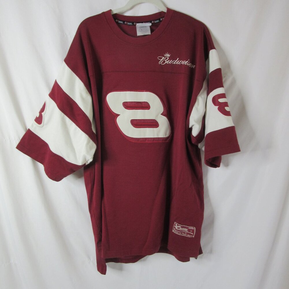 8 Dale Jr Chase Authentics Jersey Shirt Burgundy Rare Adult Size XXL